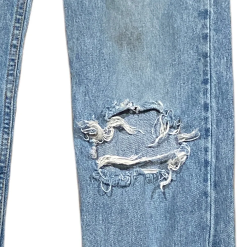 Levi's 512 Slim Fit Distressed Tapered Light Wash Jeans - Picture 7 of 16